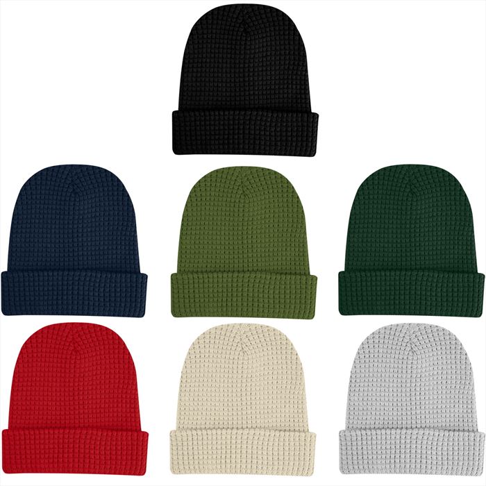AH15072B Whistler Waffle Knit rPET Beanie Blank No Imprint